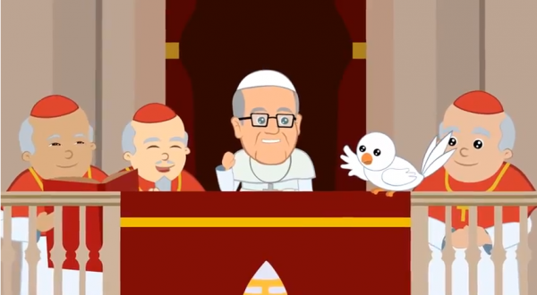 Pope Francis cartoon biography animated