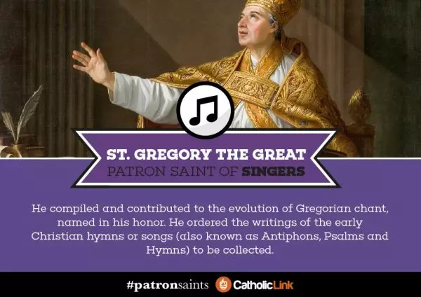 patron saint of singers
St. Gregory the Great