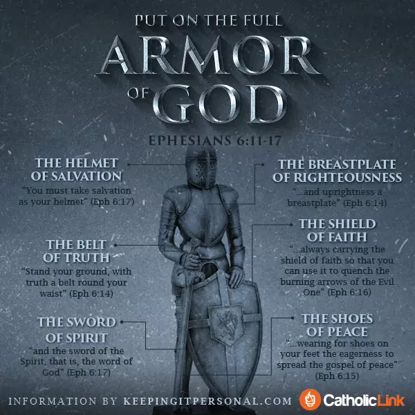 Infographic: Put On The Full Armor Of God Ephesians 6:11-17