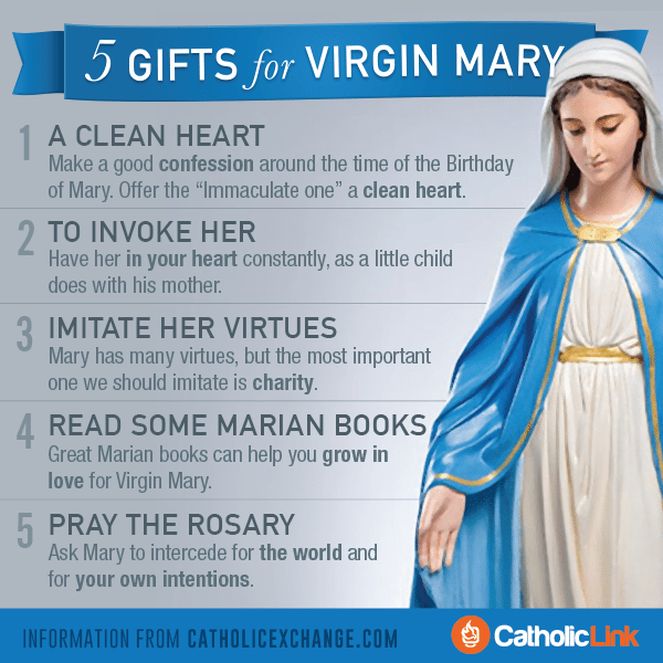 Infographic: 5 Gifts for Virgin Mary That You Can Give To Her