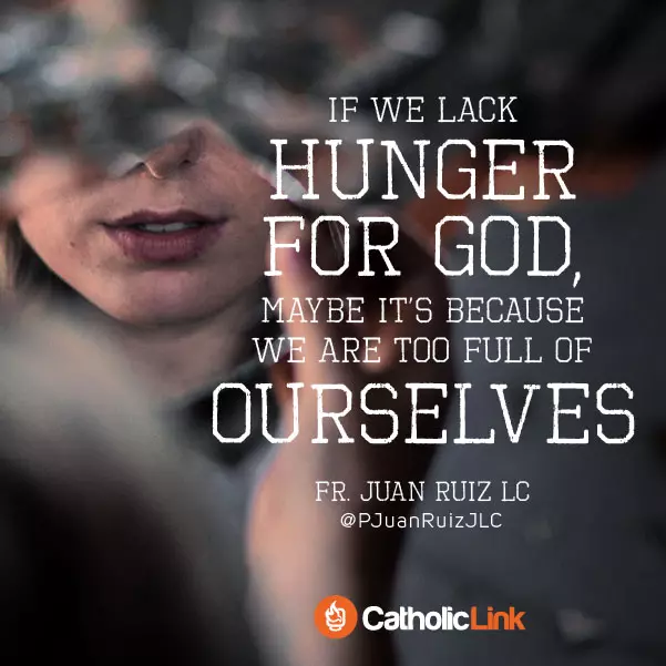 Catholic quotes, infographics, memes and more resources for the New Evangelization. The reason why we lack hunger for God.