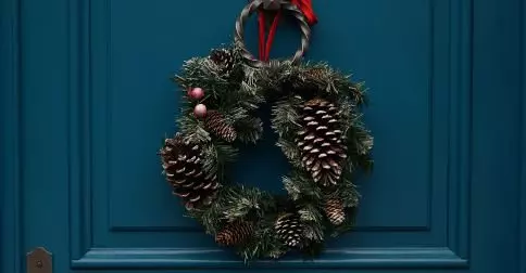 Twelve days front door Christmas wreath