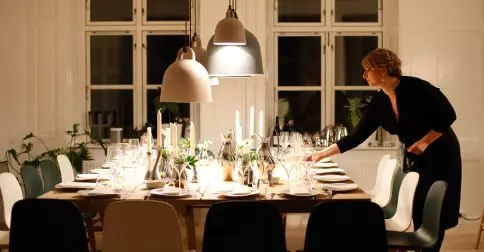 Twelve days family meal table setting