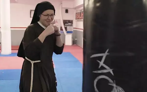 Capuchin Sisters of the Sacred Heart nuns working out boxing catholic