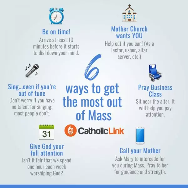 Catholic quotes, infographics, memes and more resources for the New Evangelization. Infographic: 6 ways to get the most out of Mass.