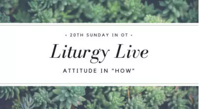 Attitude in “How” | Liturgy Live 20th Sunday in Ordinary Time