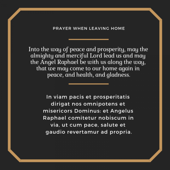 prayer for leaving home Catholic
