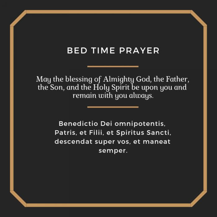 Bedtime prayer Catholic