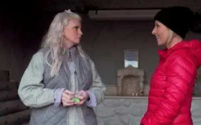 While At A National Shrine, Monica Potter Tells Reporter She Once Wanted To Be A Nun