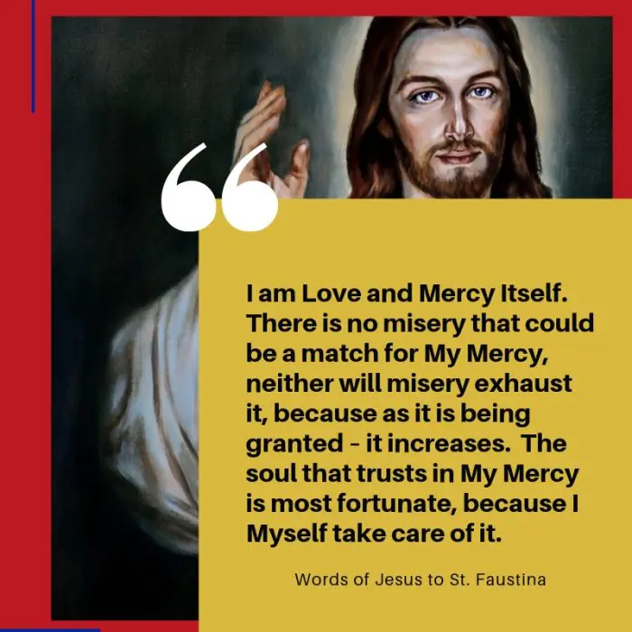 Divine Mercy Sunday Words of Jesus to St. Faustina