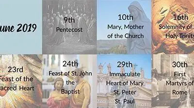 Reasons to Celebrate – June Feast Days