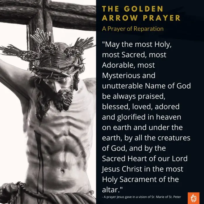 The Golden Arrow Prayer of Jesus Reparation