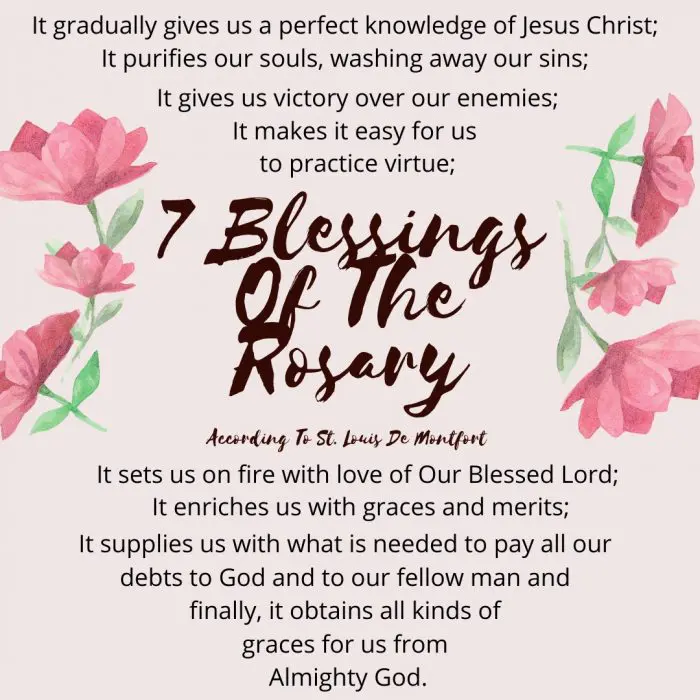 7 Blessings of The Rosary St. Louis De Montfort 