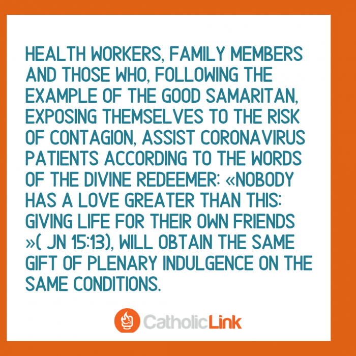Plenary Indulgence Quarantine Coronavirus