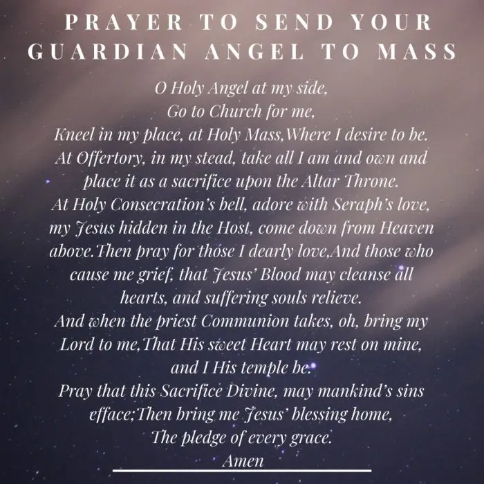Send Your Guardian Angel To Mass Prayer
