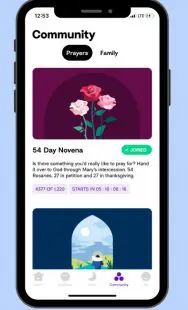 Hallow prayer Catholic app Rosary Novena