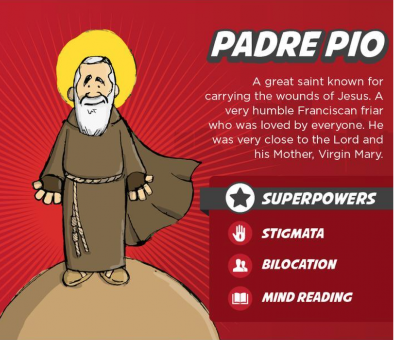 St. Padre Pio ultimate superhero saints for kids