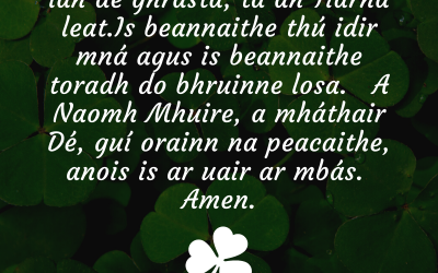 Pray The Hail Mary In Gaelic For St. Patrick’s Day
