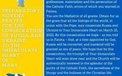 Preparatory Novena Prayer For The Consecration Of Russia And Ukraine To The Immaculate Heart Of Mary