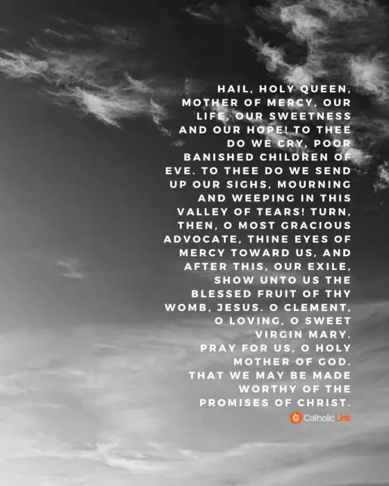 Hail Holy Queen Prayer Mary Catholic