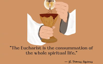 The Eucharist Is The Whole Spiritual Life. |St. Thomas Aquinas