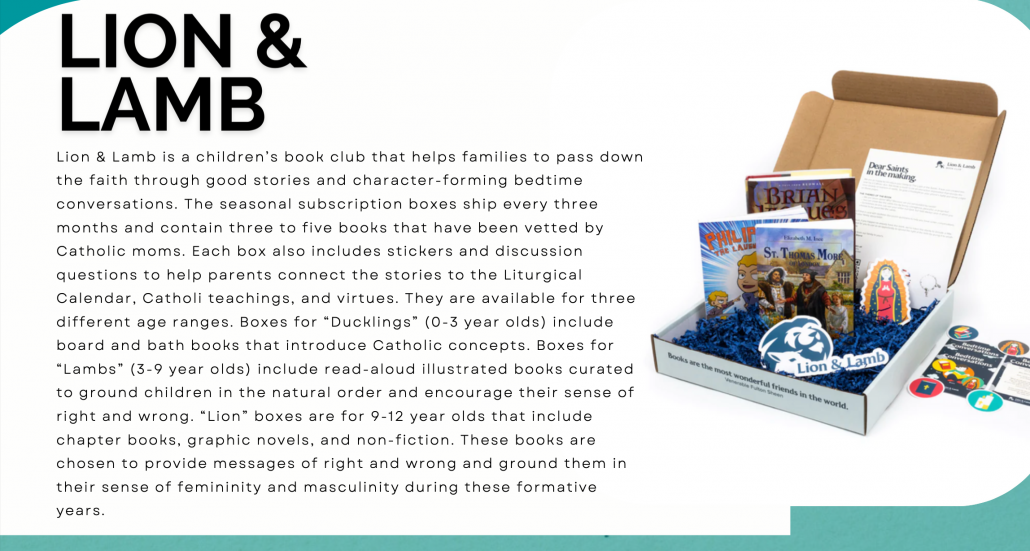 Lion and the Lamb Catholic kids books