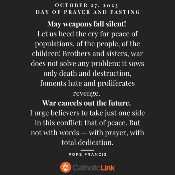 Pope Francis day of fasting
