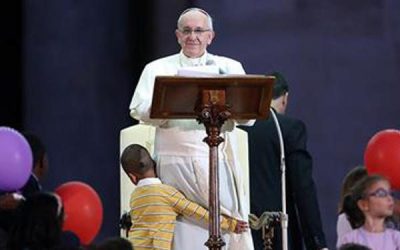 When a Boy Spontaneously Hugs Pope Francis the Result is a Wordless Catechism