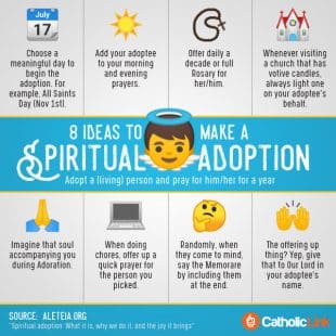 Spiritual Rescue Infographic: 8 ideas to make an spiritual adoption | Catholic-Link