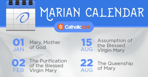 Marian Calendar Of Feasts And Solemnities | Catholic-Link Infographic
