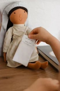 catholic elf on the shelf mary on the mantle