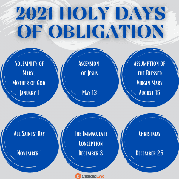 Catholic Holy Days Of Obligation 2021