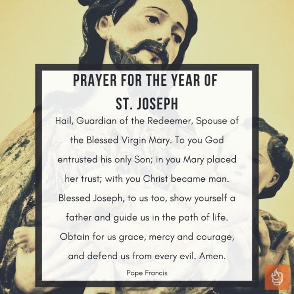 Prayer for the Year of St. Joseph by Pope Francis