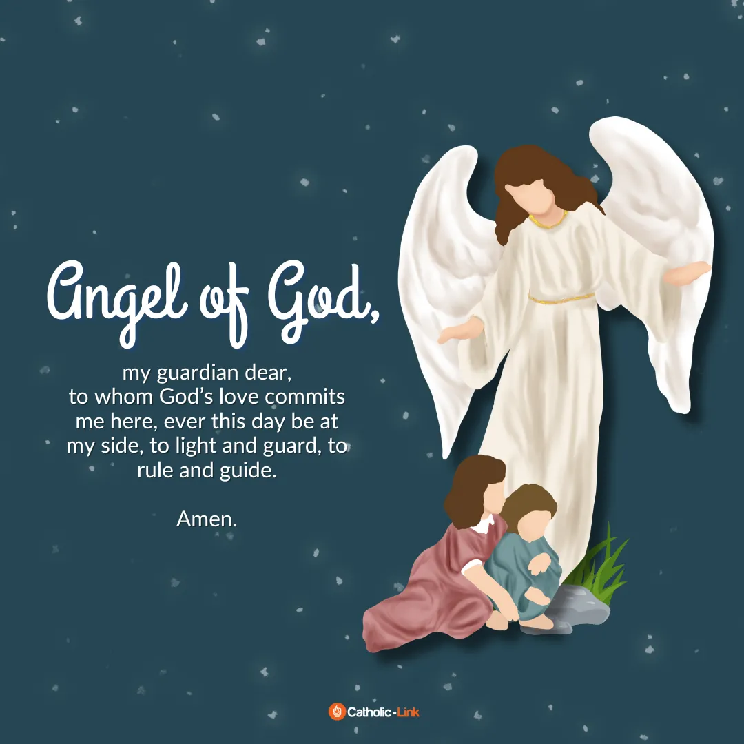 Guardian Angel Prayer Pendant Necklace – Sterling Silver Italian Made