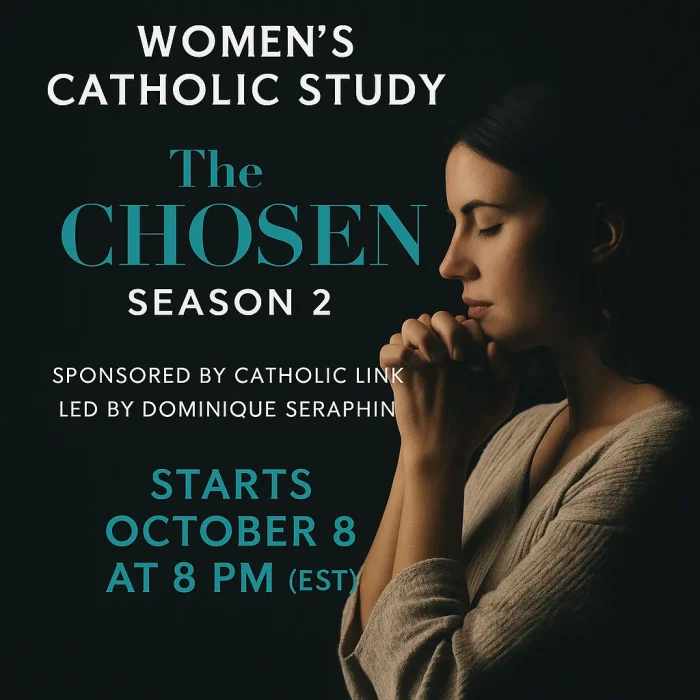 ✨ Women's Catholic Study: The Chosen Season 2 ✨ Begins October 8th | 8:00 PM (EST) | Via Zoom Step into the world of The Chosen Season 2 and experience Jesus’ ministry like never before. This women’s Catholic study is designed to lead you deeper into prayer, healing, and intimacy with Christ as we explore His encounters with others — and what they reveal about His encounter with you. Each week, we’ll: Watch and reflect on an episode from Season 2 of The Chosen Pray with Scripture and themes from the show Dive into discussion questions that invite us to encounter Jesus personally Learn how Christ still desires to heal our hearts, restore our dignity, and draw us closer to Him today Whether you’re seeking renewed faith, deeper spiritual intimacy, or a community of Catholic women to walk alongside you, this study offers a sacred space for growth and transformation. 📖 Study Access: Available for purchase for $25, [click here] 🤍 Spiritual Mentorship: If you’d like a one-on-one mentorship meeting $50, [click here] 🌿 Bundle Option: Get both the study and mentorship together, ($50) [click here] 📝 Register for the Study: [click here] Come with an open heart and expect the Lord to meet you right where you are. Together, we’ll journey through the stories, the miracles, and the personal invitations of Christ as seen through The Chosen.