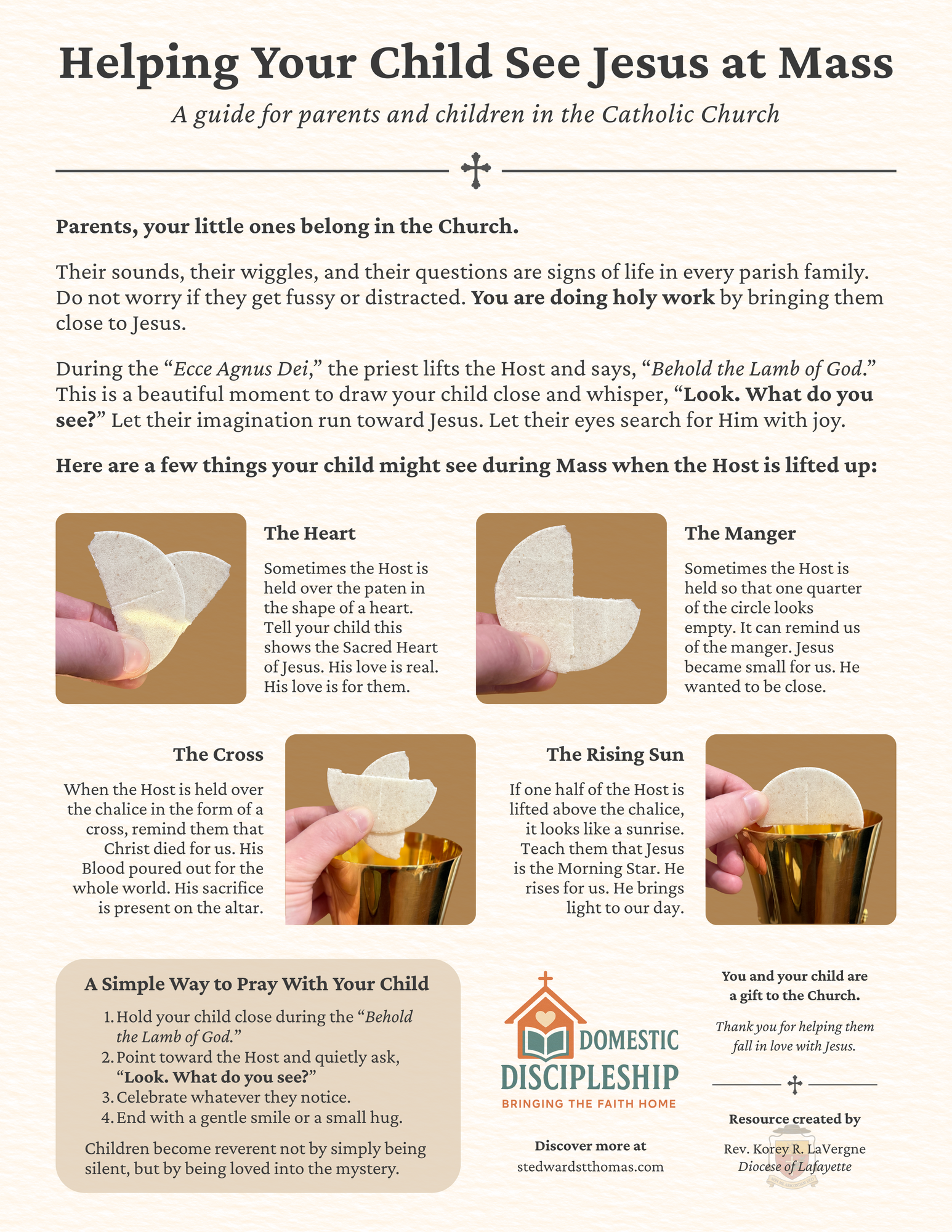 How to help kids understand the Eucharist and to see Jesus at Mass