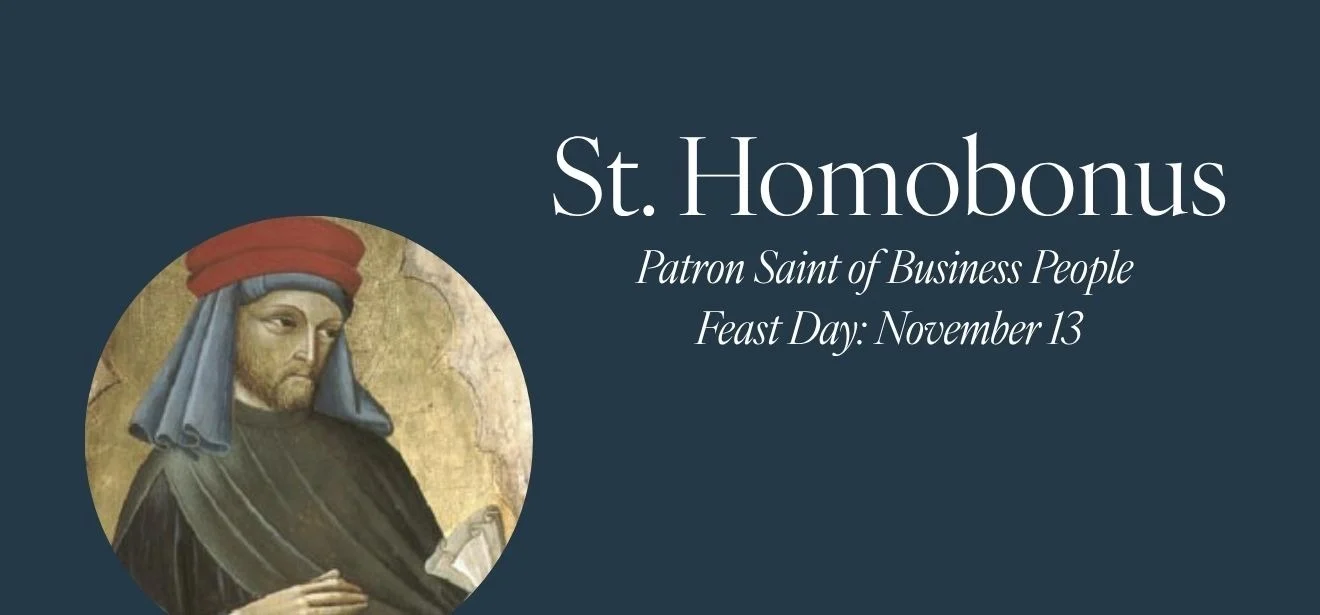 St. Homobonus, patron of business leaders, pray for us! Learn more about this Catholic Saint on his Feast Day!