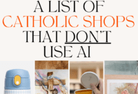Looking for a list of Catholic Shops That Don't Use AI to create their products? Start here! It's important Catholics support these artists