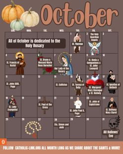 What are the Catholic feast days in October? Use our handy guide to discover all the saints and celebrations this month!