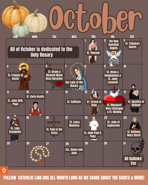 What are the Catholic feast days in October?